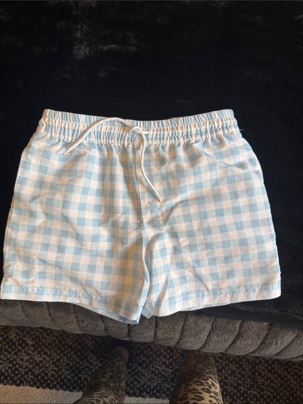 The Beaufort Bonnet Company Light Blue & White Gingham Women's Shorts